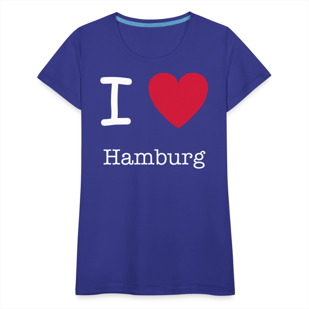 Frauen Premium T-Shirt - I Love Hamburg Maritim Spruch Design - Königsblau