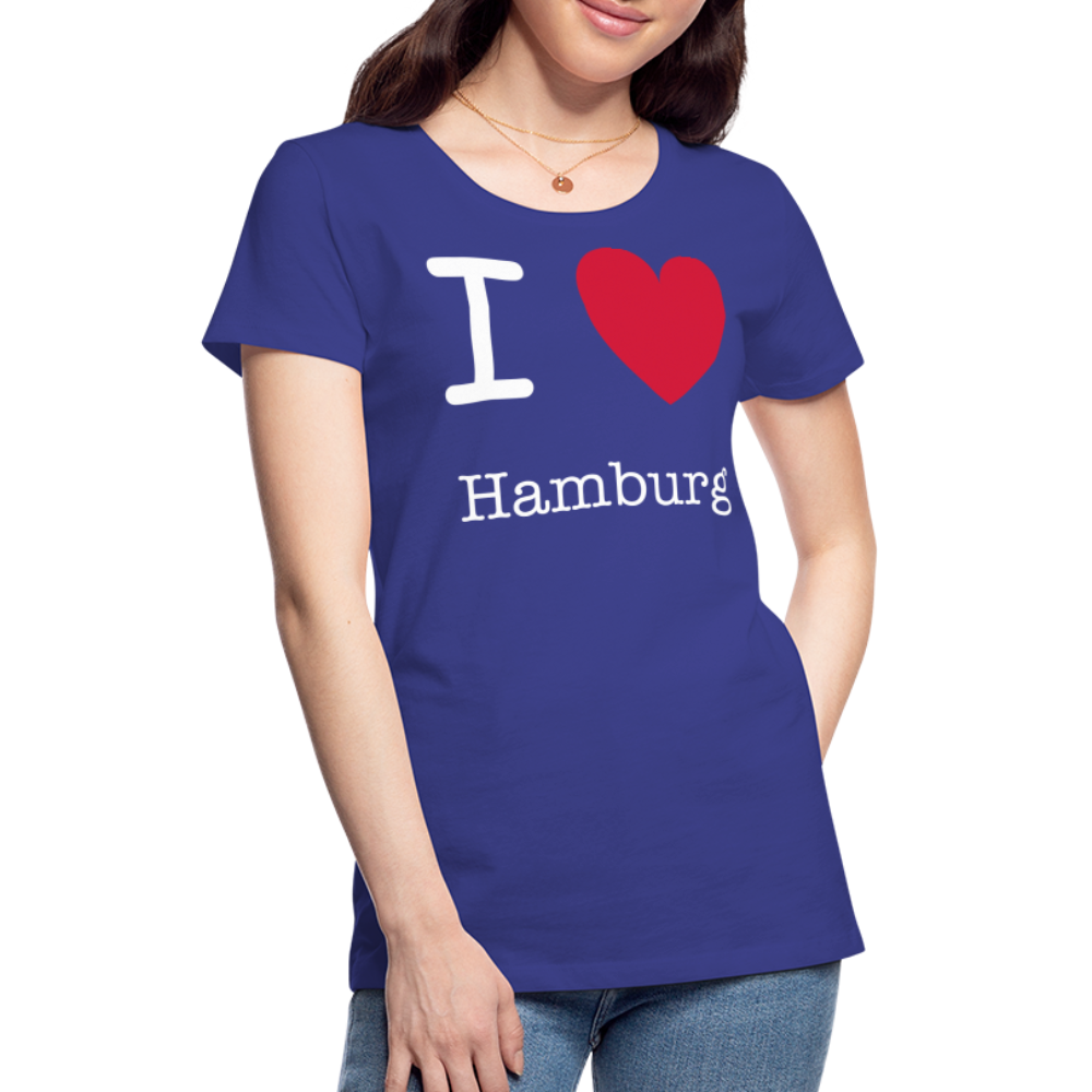 Frauen Premium T-Shirt - I Love Hamburg Maritim Spruch Design - Königsblau