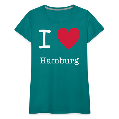 Frauen Premium T-Shirt - I Love Hamburg Maritim Spruch Design - Divablau