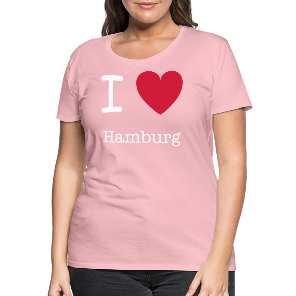 Frauen Premium T-Shirt - I Love Hamburg Maritim Spruch Design - Hellrosa