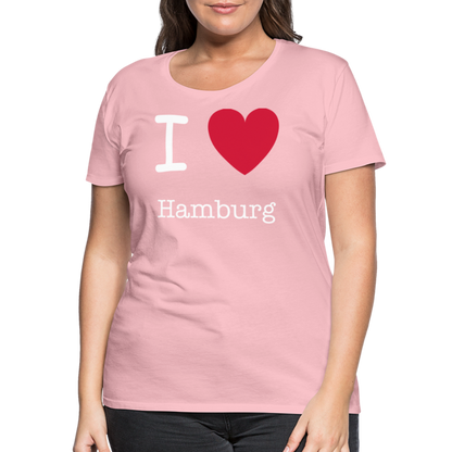 Frauen Premium T-Shirt - I Love Hamburg Maritim Spruch Design - Hellrosa