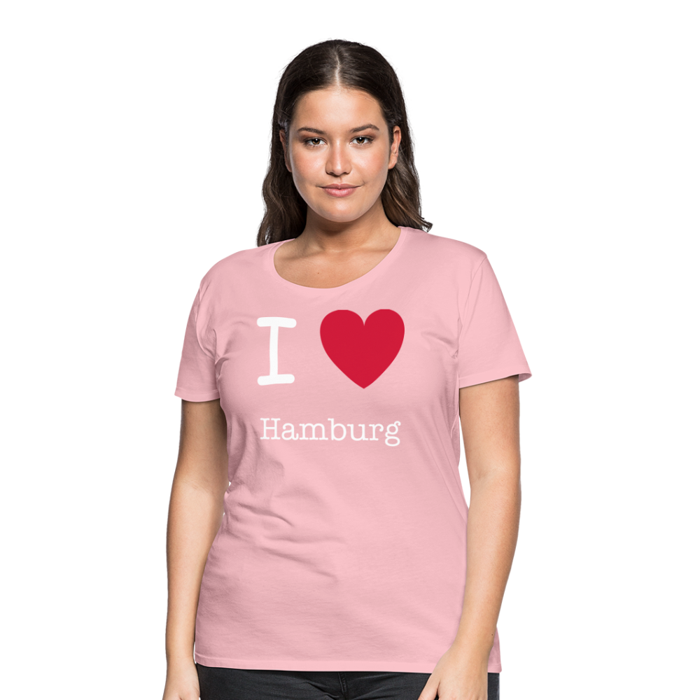 Frauen Premium T-Shirt - I Love Hamburg Maritim Spruch Design - Hellrosa