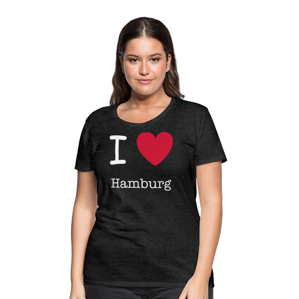 Frauen Premium T-Shirt - I Love Hamburg Maritim Spruch Design - Anthrazit