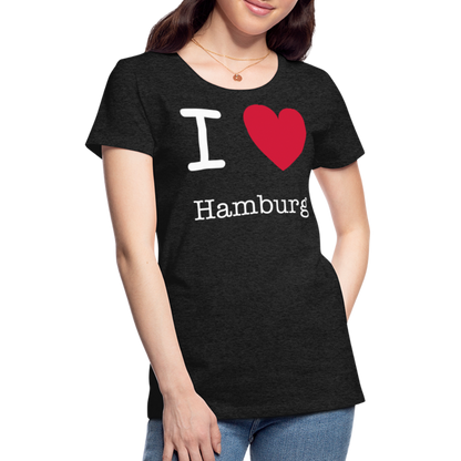 Frauen Premium T-Shirt - I Love Hamburg Maritim Spruch Design - Anthrazit