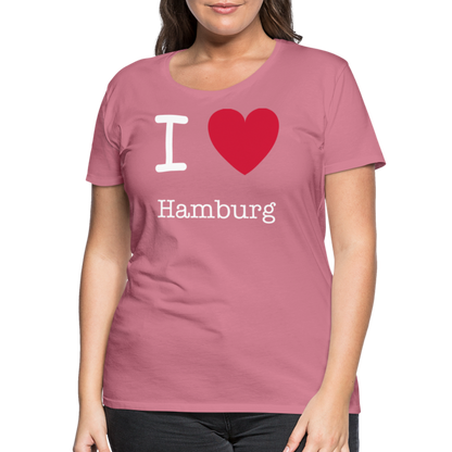 Frauen Premium T-Shirt - I Love Hamburg Maritim Spruch Design - Malve