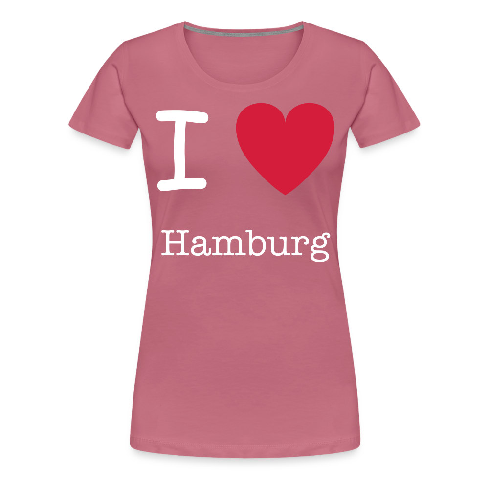 Frauen Premium T-Shirt - I Love Hamburg Maritim Spruch Design - Malve