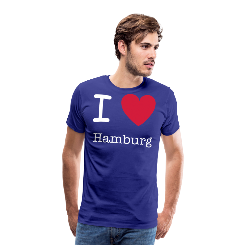 Männer Premium T-Shirt - I Love Hamburg Spruch Design - Königsblau