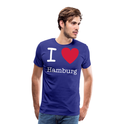 Männer Premium T-Shirt - I Love Hamburg Spruch Design - Königsblau