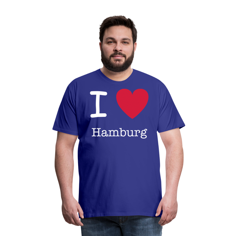 Männer Premium T-Shirt - I Love Hamburg Spruch Design - Königsblau