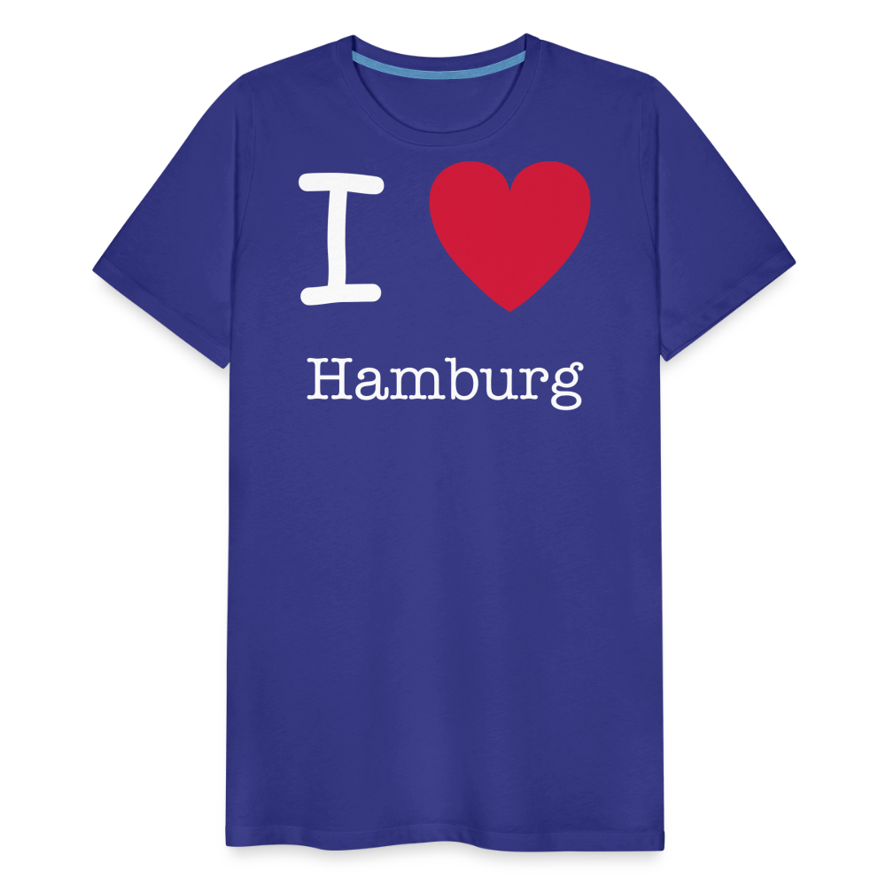 Männer Premium T-Shirt - I Love Hamburg Spruch Design - Königsblau