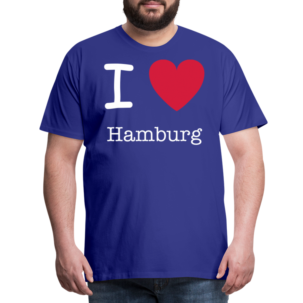 Männer Premium T-Shirt - I Love Hamburg Spruch Design - Königsblau