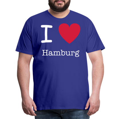 Männer Premium T-Shirt - I Love Hamburg Spruch Design - Königsblau