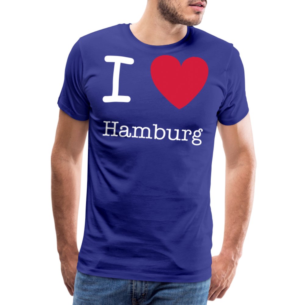 Männer Premium T-Shirt - I Love Hamburg Spruch Design - Königsblau