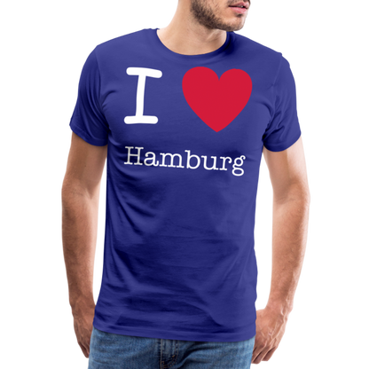 Männer Premium T-Shirt - I Love Hamburg Spruch Design - Königsblau