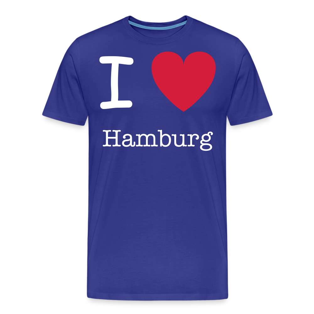 Männer Premium T-Shirt - I Love Hamburg Spruch Design - Königsblau