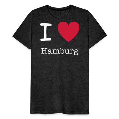 Männer Premium T-Shirt - I Love Hamburg Spruch Design - Anthrazit