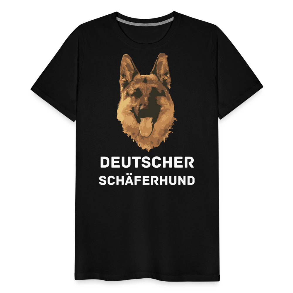 Männer Premium T-Shirt - Deutscher Schäferhund Design mit Text - personalisierbar - Schwarz