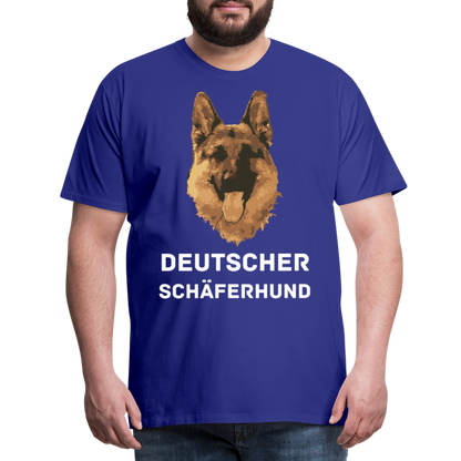 Männer Premium T-Shirt - Deutscher Schäferhund Design mit Text - personalisierbar - Königsblau