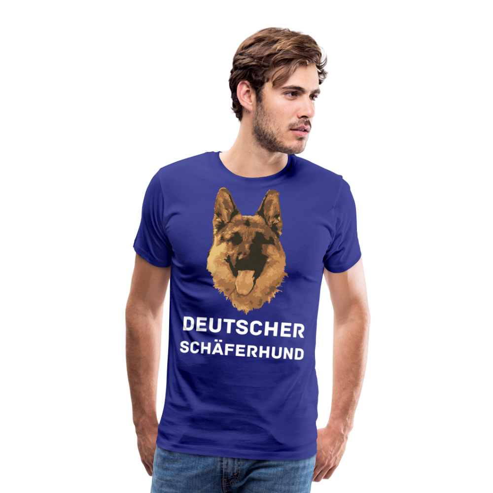 Männer Premium T-Shirt - Deutscher Schäferhund Design mit Text - personalisierbar - Königsblau