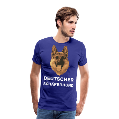 Männer Premium T-Shirt - Deutscher Schäferhund Design mit Text - personalisierbar - Königsblau