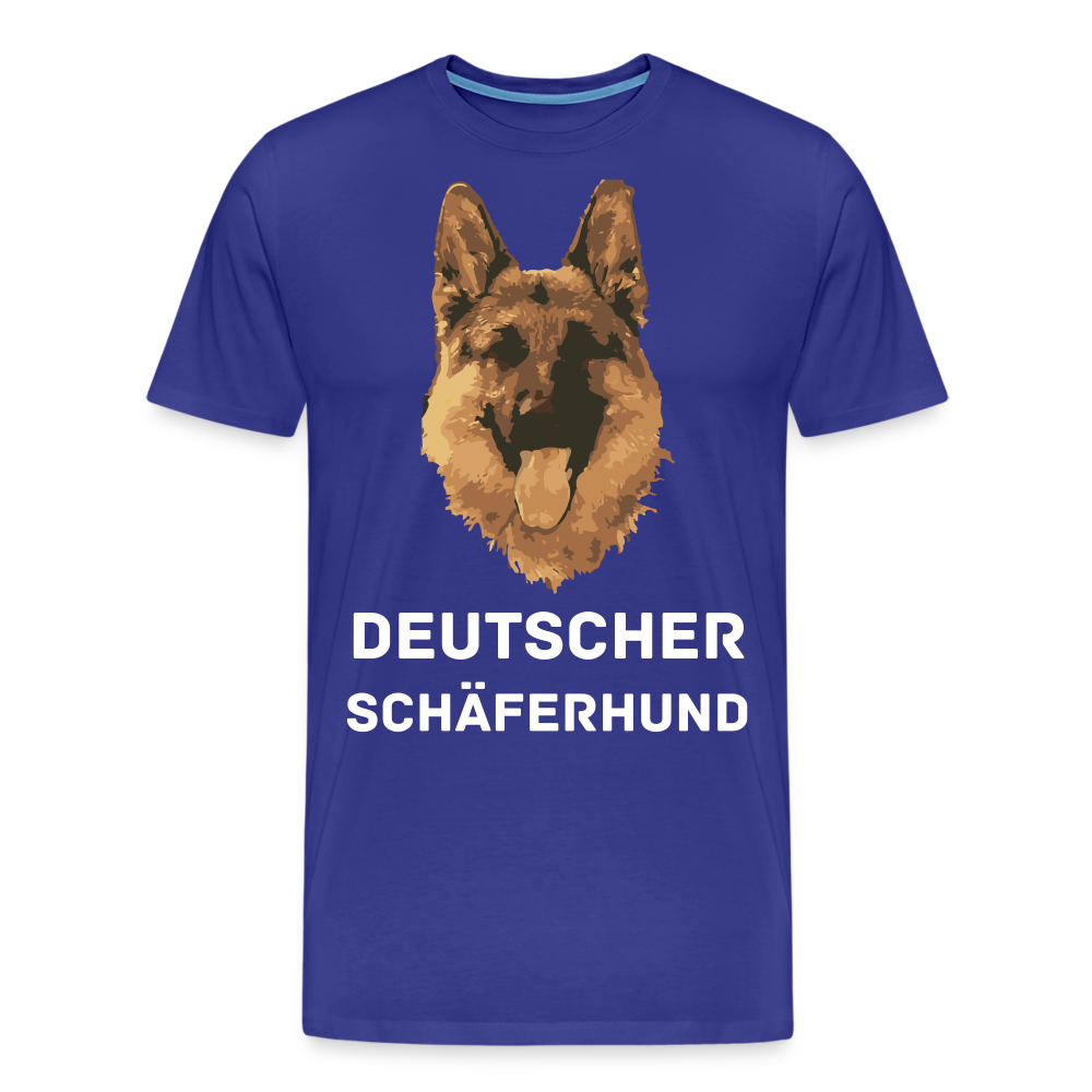 Männer Premium T-Shirt - Deutscher Schäferhund Design mit Text - personalisierbar - Königsblau