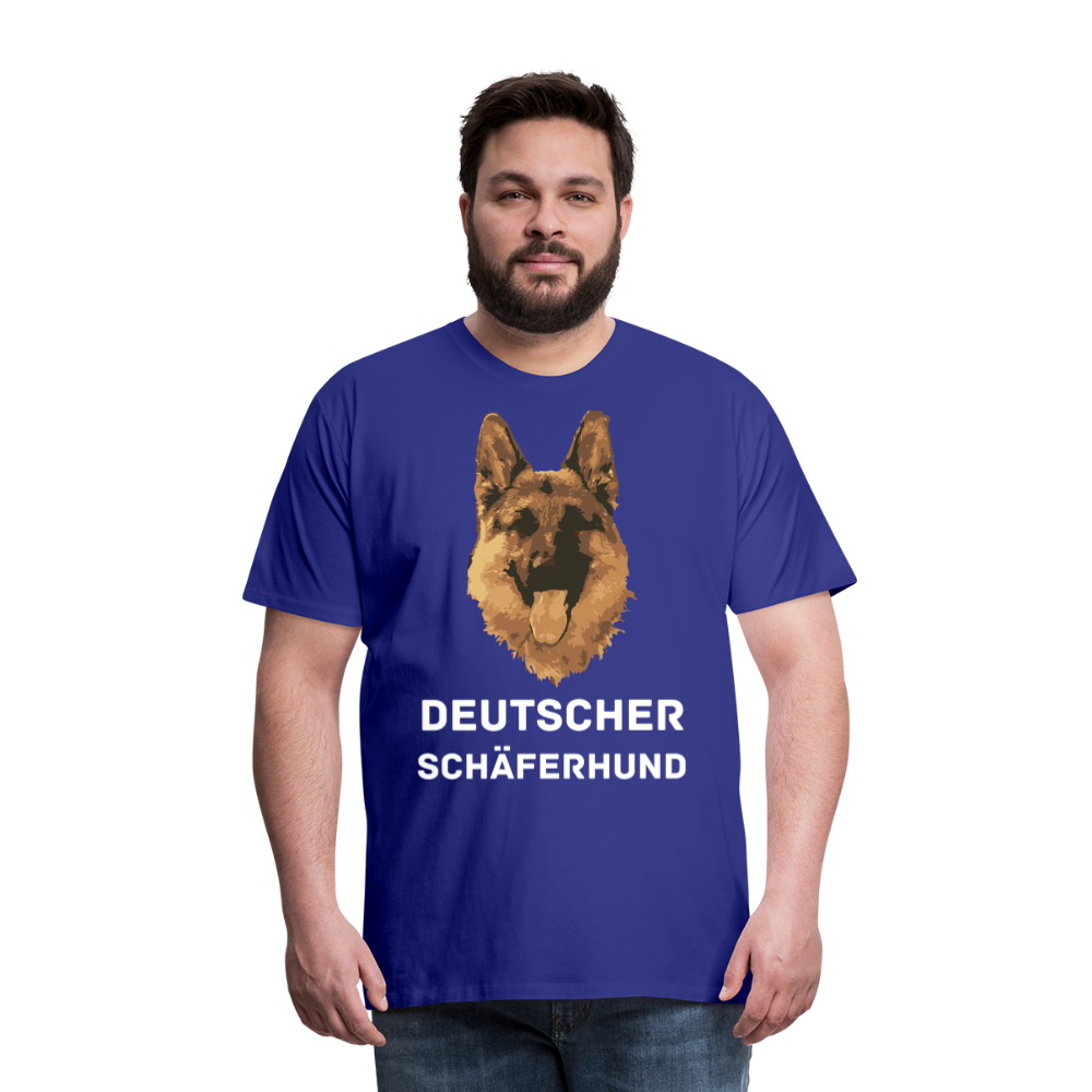 Männer Premium T-Shirt - Deutscher Schäferhund Design mit Text - personalisierbar - Königsblau