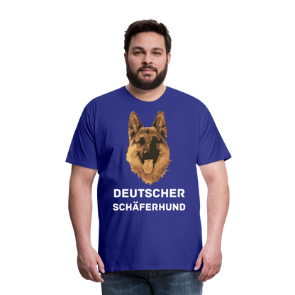 Männer Premium T-Shirt - Deutscher Schäferhund Design mit Text - personalisierbar - Königsblau