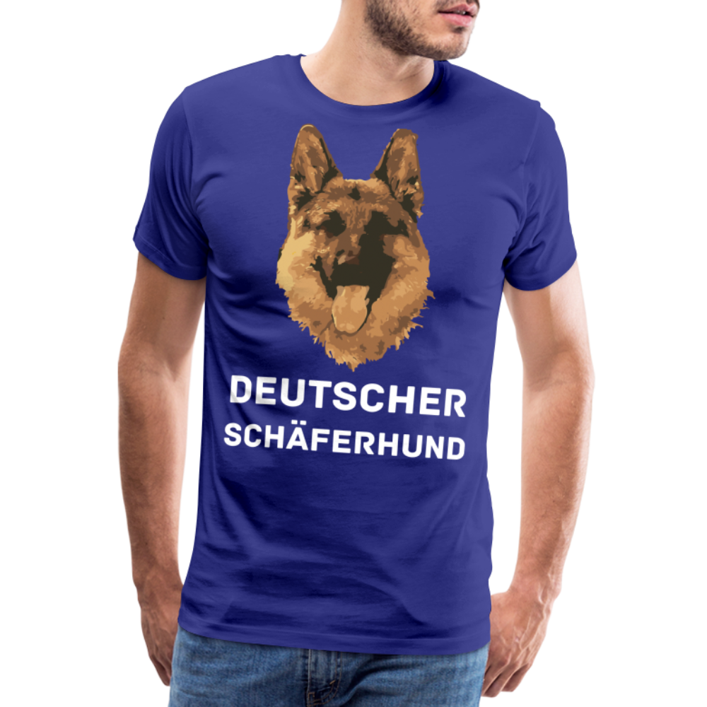 Männer Premium T-Shirt - Deutscher Schäferhund Design mit Text - personalisierbar - Königsblau