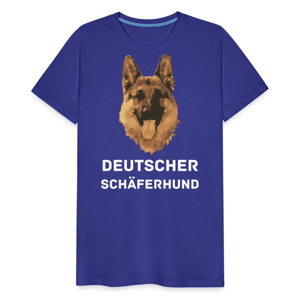 Männer Premium T-Shirt - Deutscher Schäferhund Design mit Text - personalisierbar - Königsblau