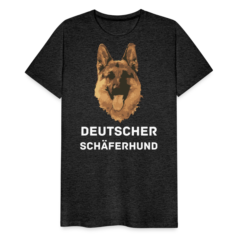 Männer Premium T-Shirt - Deutscher Schäferhund Design mit Text - personalisierbar - Anthrazit