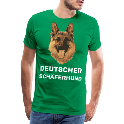 Männer Premium T-Shirt - Deutscher Schäferhund Design mit Text - personalisierbar - Kelly Green