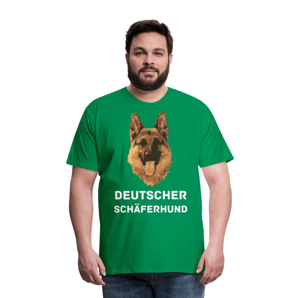 Männer Premium T-Shirt - Deutscher Schäferhund Design mit Text - personalisierbar - Kelly Green