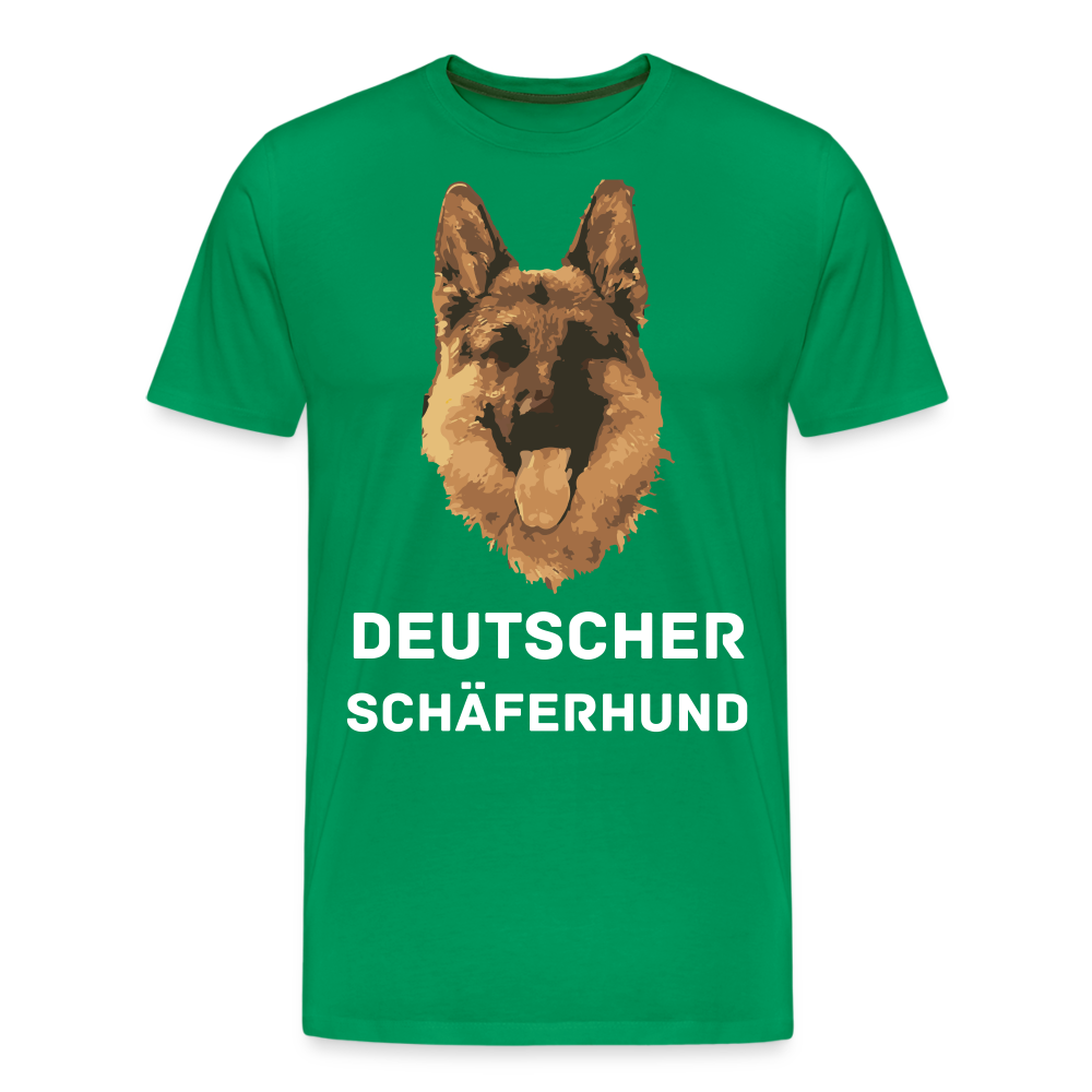 Männer Premium T-Shirt - Deutscher Schäferhund Design mit Text - personalisierbar - Kelly Green