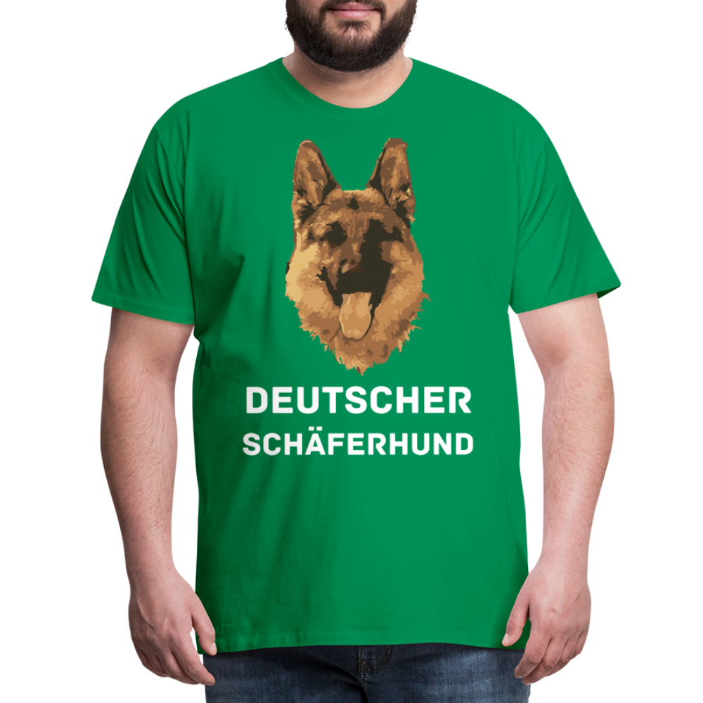 Männer Premium T-Shirt - Deutscher Schäferhund Design mit Text - personalisierbar - Kelly Green