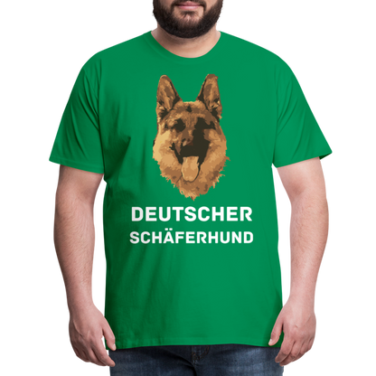 Männer Premium T-Shirt - Deutscher Schäferhund Design mit Text - personalisierbar - Kelly Green