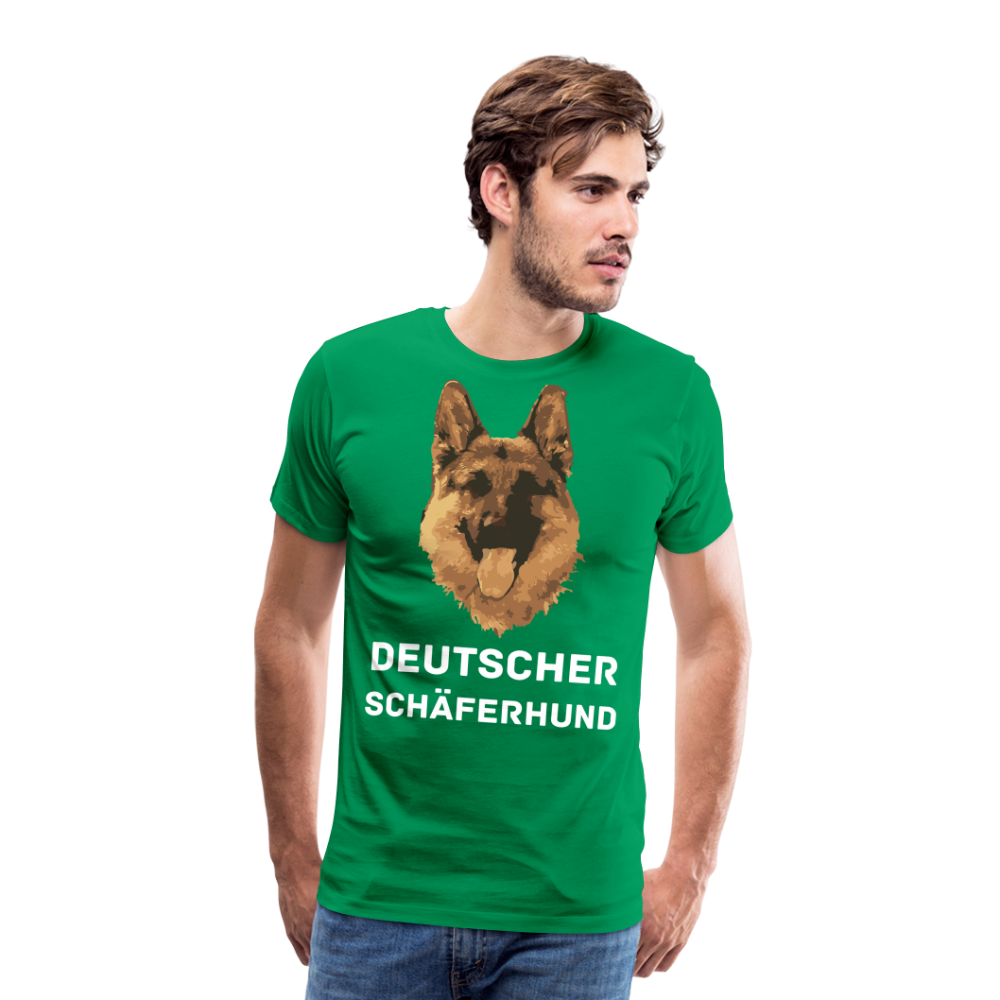 Männer Premium T-Shirt - Deutscher Schäferhund Design mit Text - personalisierbar - Kelly Green