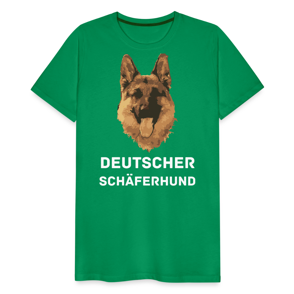 Männer Premium T-Shirt - Deutscher Schäferhund Design mit Text - personalisierbar - Kelly Green