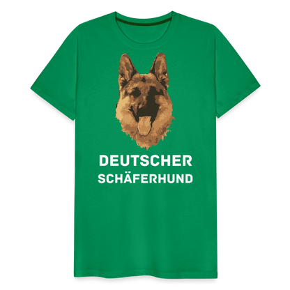 Männer Premium T-Shirt - Deutscher Schäferhund Design mit Text - personalisierbar - Kelly Green