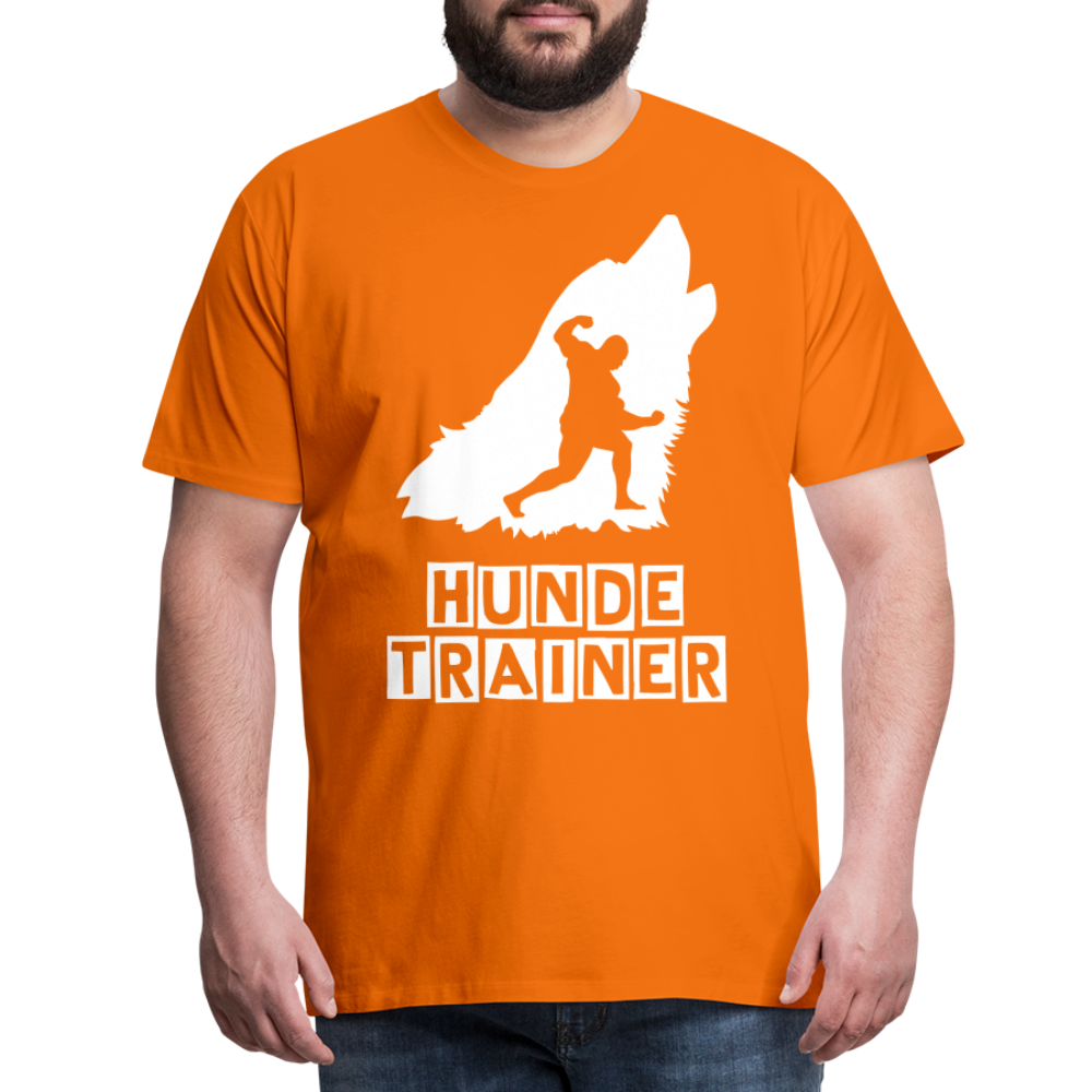 Männer Premium T-Shirt - Hundetrainer Design - Orange