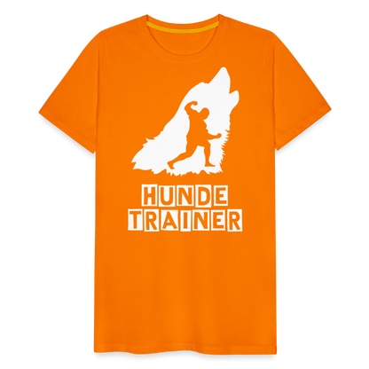 Männer Premium T-Shirt - Hundetrainer Design - Orange