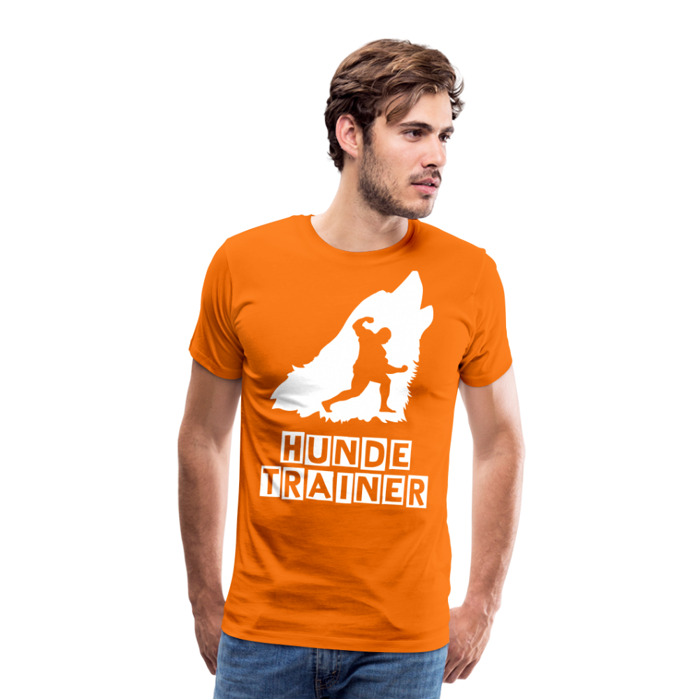 Männer Premium T-Shirt - Hundetrainer Design - Orange