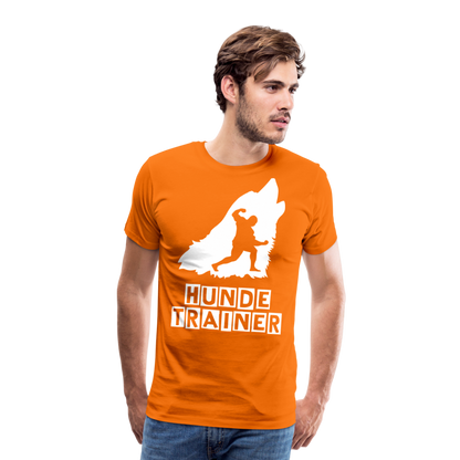 Männer Premium T-Shirt - Hundetrainer Design - Orange