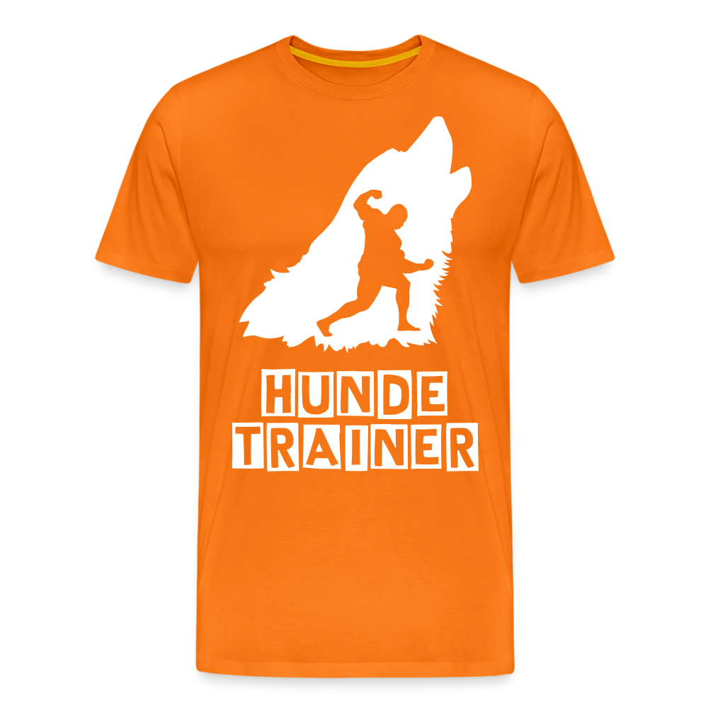 Männer Premium T-Shirt - Hundetrainer Design - Orange