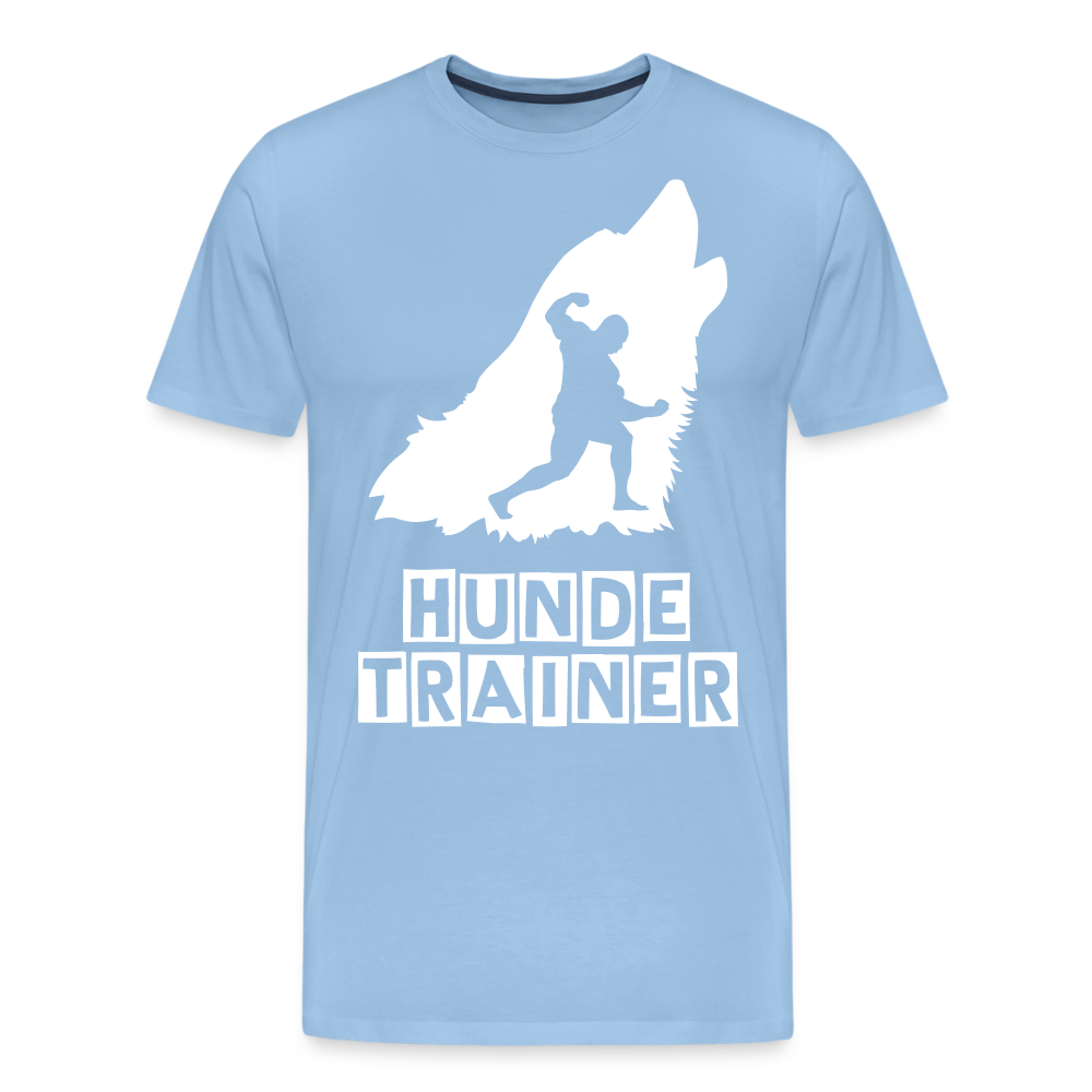 Männer Premium T-Shirt - Hundetrainer Design - Sky