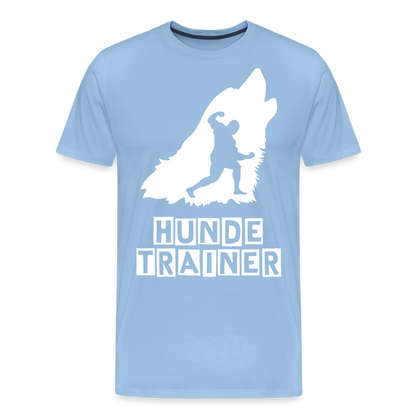 Männer Premium T-Shirt - Hundetrainer Design - Sky