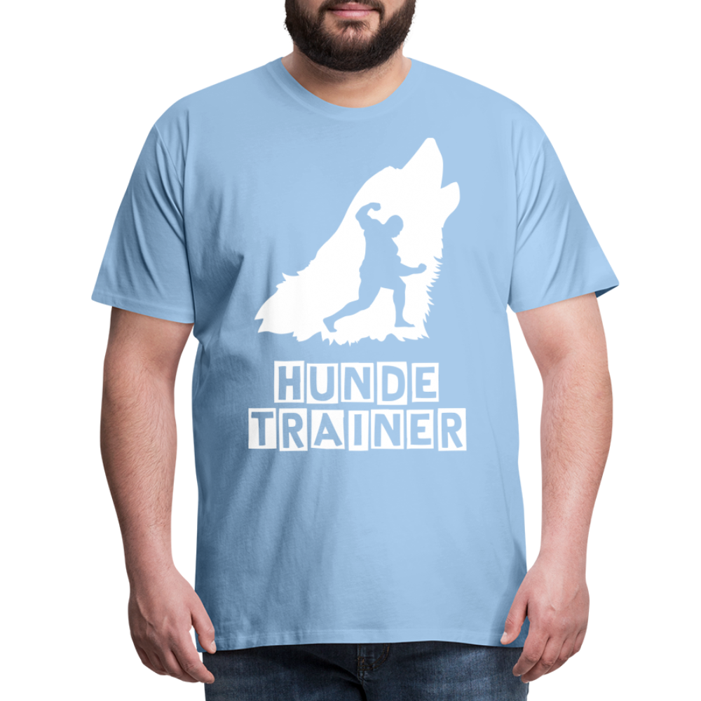 Männer Premium T-Shirt - Hundetrainer Design - Sky