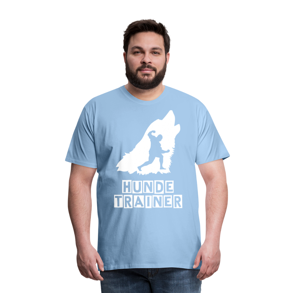 Männer Premium T-Shirt - Hundetrainer Design - Sky