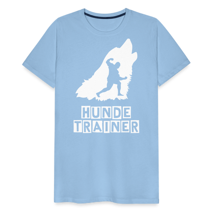 Männer Premium T-Shirt - Hundetrainer Design - Sky