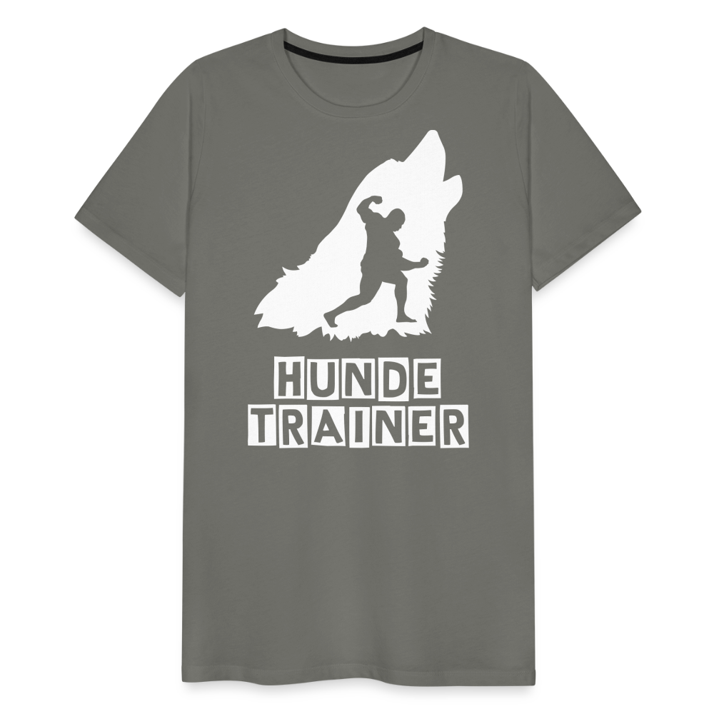 Männer Premium T-Shirt - Hundetrainer Design - Asphalt