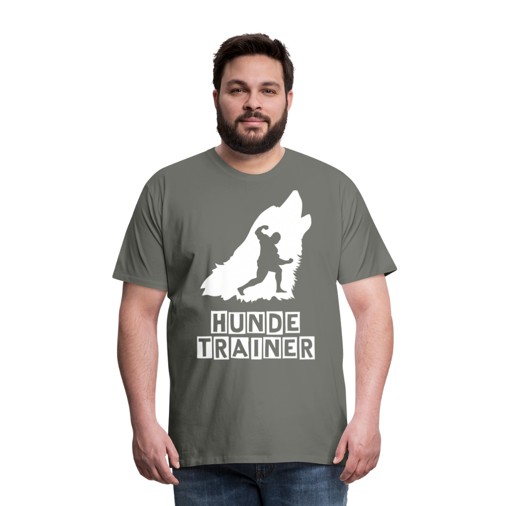 Männer Premium T-Shirt - Hundetrainer Design - Asphalt